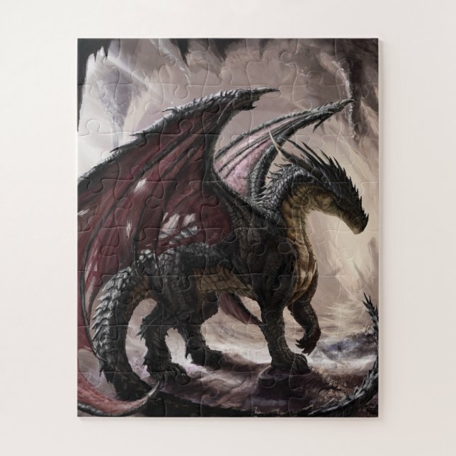 Quebra-cabeça Dragão Na Caverna (Vertical)