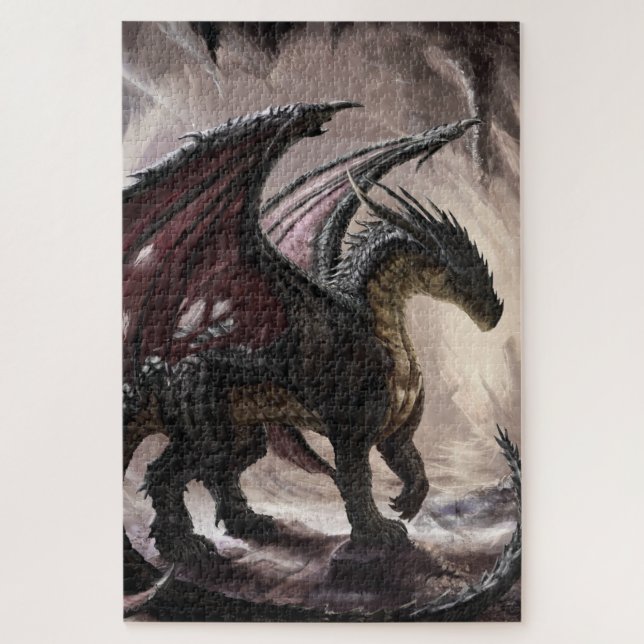 Quebra-cabeça Dragão Na Caverna (Vertical)