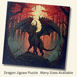 Quebra-cabeça Dragão Negro no Sunset