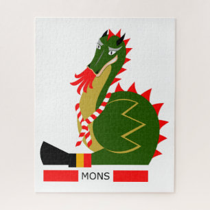 Quebra-cabeça Dragão Verde da cidade Mons, Bélgica