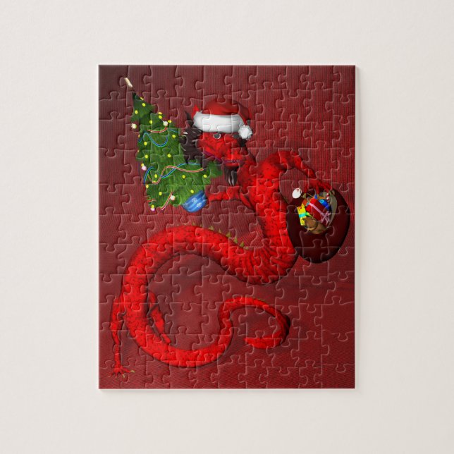 Quebra-cabeça Dragão Vermelho 8x10 (Vertical)