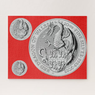 QUEBRA-CABEÇA DRAGÃO VERMELHO DA MOEDA DE WALES