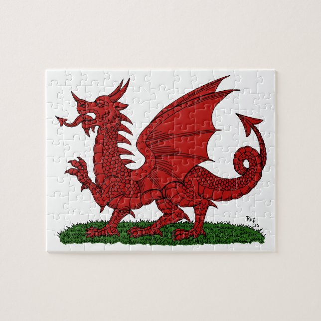 Quebra-cabeça Dragão vermelho de Wales (Horizontal)