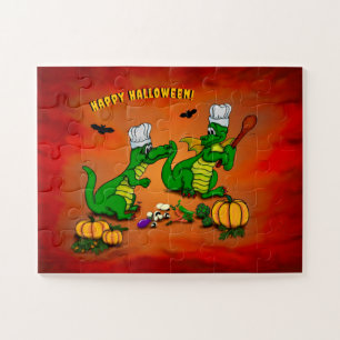 Quebra-cabeça Dragões - Feliz Halloween! Hoje eu cozinho
