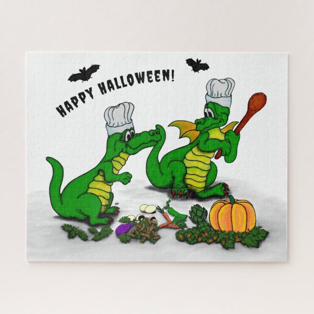 Quebra-cabeça Dragões - Feliz Halloween! Hoje eu cozinho (Horizontal)
