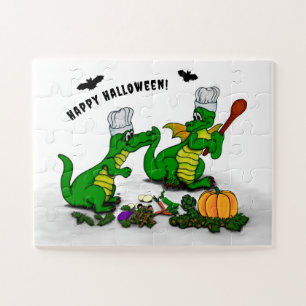 Quebra-cabeça Dragões - Feliz Halloween! Hoje eu cozinho