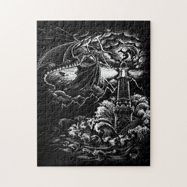 Quebra-cabeça Dragões Impávidos em uma Tempestade (Vertical)