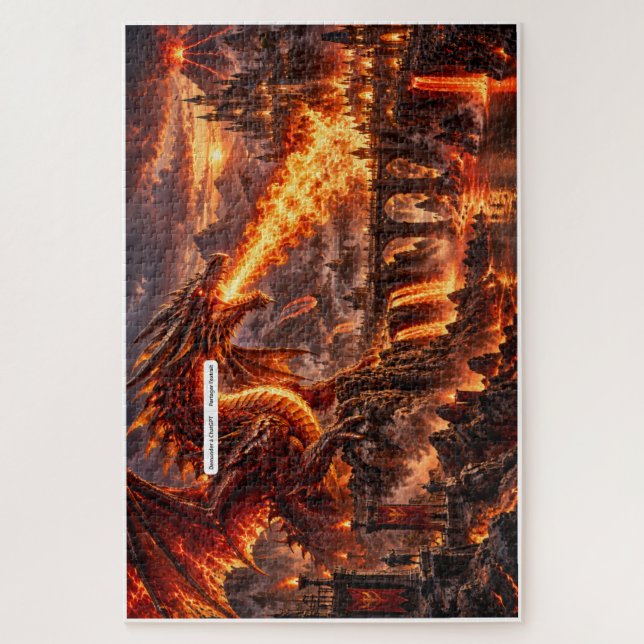 Quebra-cabeça Dragon de Feu – Royaume Volcanique (Vertical)