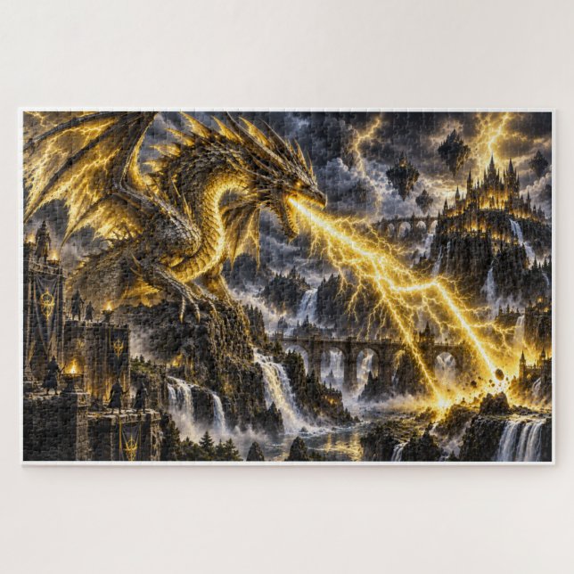 Quebra-cabeça Dragon du Tonnerre – Foudre Dorée (Horizontal)