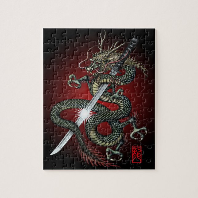 Quebra-cabeça Dragon katana3 (Vertical)