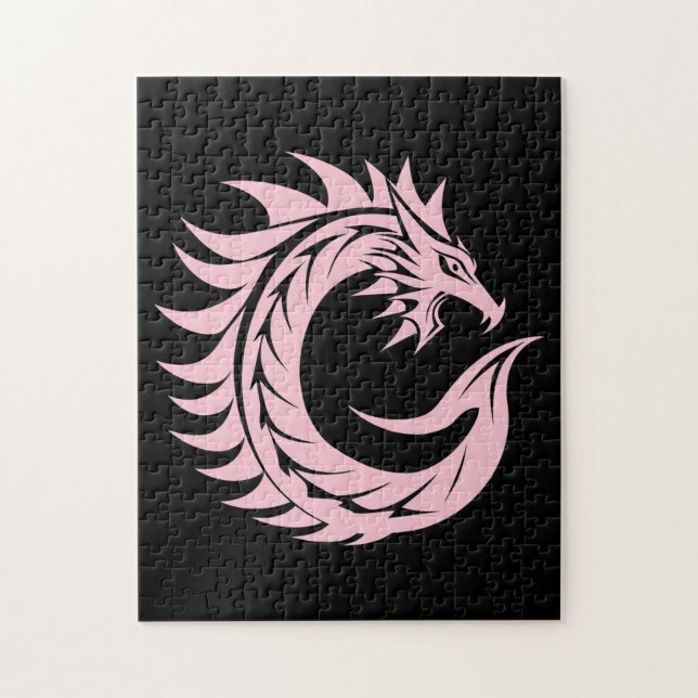 Quebra-cabeça Dragon Styled Letter C, Dragon Alphabet, Monogram (Vertical)