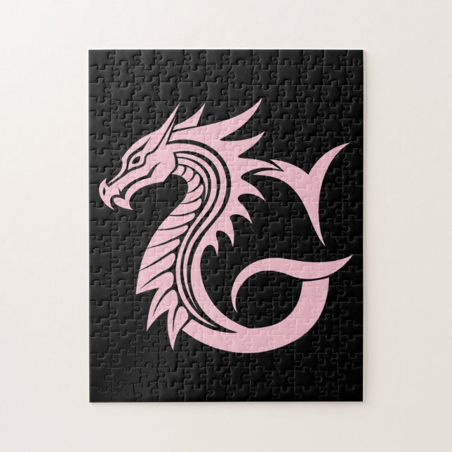 Quebra-cabeça Dragon Styled Letter G, Dragon Alphabet, Monogram (Vertical)