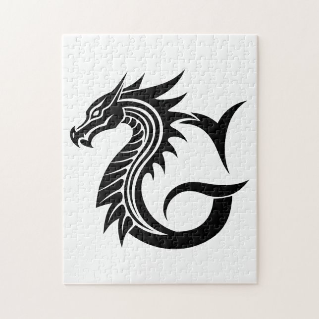 Quebra-cabeça Dragon Styled Letter G, Dragon Alphabet, Monogram (Vertical)