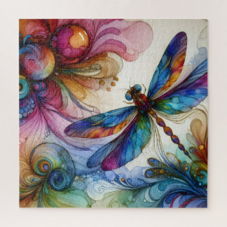Quebra-cabeça Dragonfly Alcohol Ink