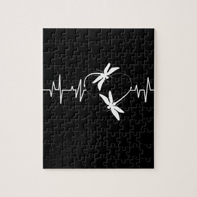 Quebra-cabeça Dragonfly Lover Gift| Dragonfly Heartbeat Engraçad (Vertical)