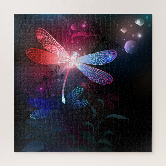 Quebra-cabeça Dragonfly vermelha (Vertical)