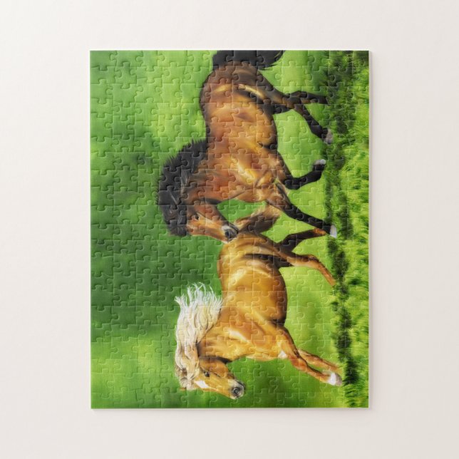 Quebra-cabeça Dream Team Cavalo Islandês correndo em pasto (Vertical)