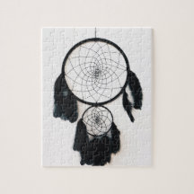 Dreamcatcher Negra com Penas