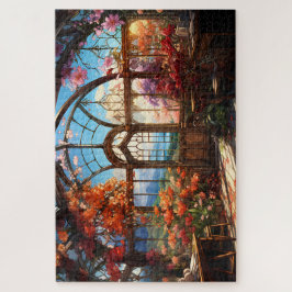 Quebra-cabeça Dreamy Observatory Sobreplantado com Flores