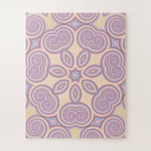 Quebra-cabeça Dreamy Swirls - Padrão Psicodélico Pastel