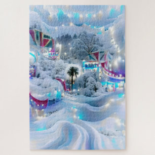 Quebra-cabeça Dreamy Winter Wonderland Lights