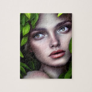 Quebra-cabeça Druid Nature Deusa Fantasia Mulher Arte