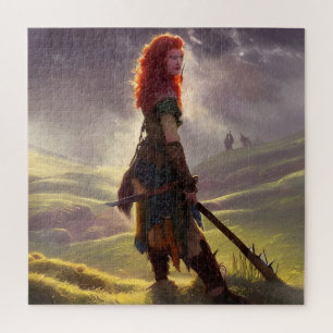 Quebra-cabeça Druid Warrior Princesa Fantasy Art