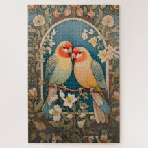 Duas aves do mar Elegante Vintage Floral