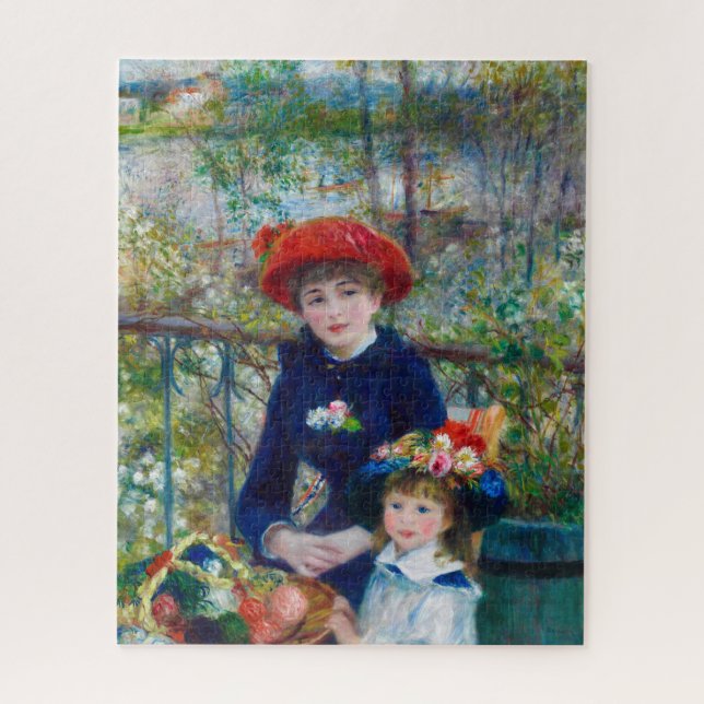 Quebra-cabeça Duas Irmãs, no terraço de Pierre-Augus Renoir (Vertical)