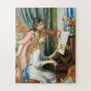 Quebra-cabeça Duas jovens meninas no Piano por Auguste Renoir Ar