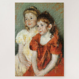 Quebra-cabeça Duas jovens meninas sorrindo (por Mary Cassatt)