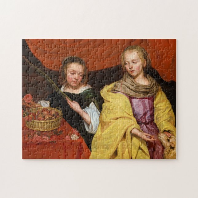 Quebra-cabeça Duas Meninas como Agnes Santo e Dorothea Santo (Horizontal)