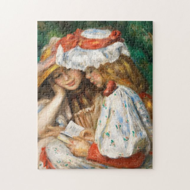 Quebra-cabeça Duas Meninas Lendo Por Pierre Auguste Renoir (Vertical)