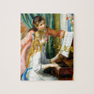 Quebra-cabeça Duas meninas no piano - Pierre Auguste Renoir