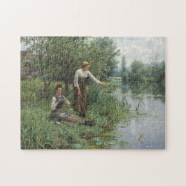 Quebra-cabeça Duas mulheres pescando por Daniel Ridgway Knight
