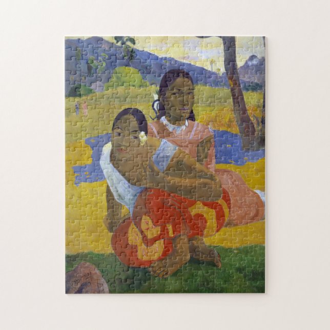 Quebra-cabeça Duas Mulheres Tahitianas, Gauguin (Vertical)