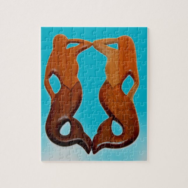 Quebra-cabeça duas sereias vigiando (Vertical)