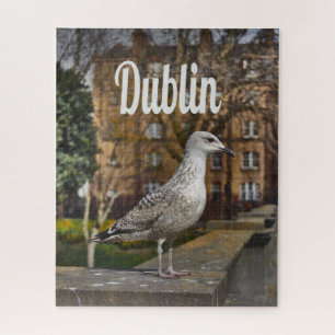 Quebra-cabeça Dublin Irlanda Pássaro em Brick Wall