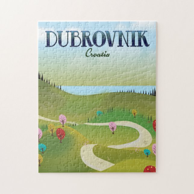 Quebra-cabeça dubrovnik croatia paisagem poster. (Vertical)