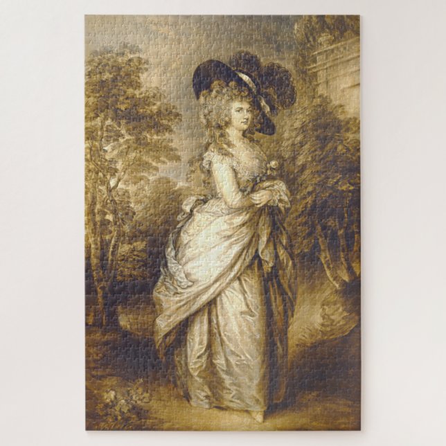 Quebra-cabeça Duchess of Devonshire, British Art Jigsaw Puzzle (Vertical)