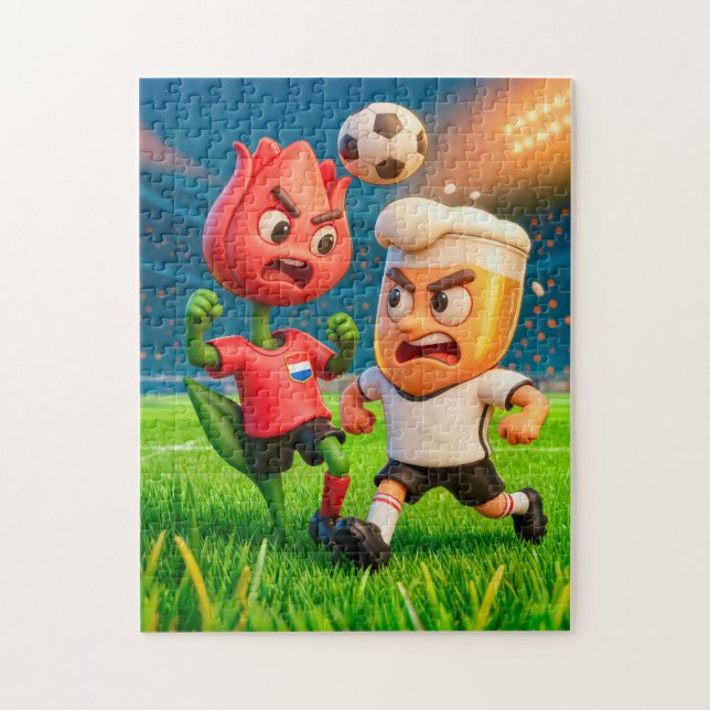 Quebra-cabeça Duelo de futebol entre tulipa holandesa e copo de  (Vertical)