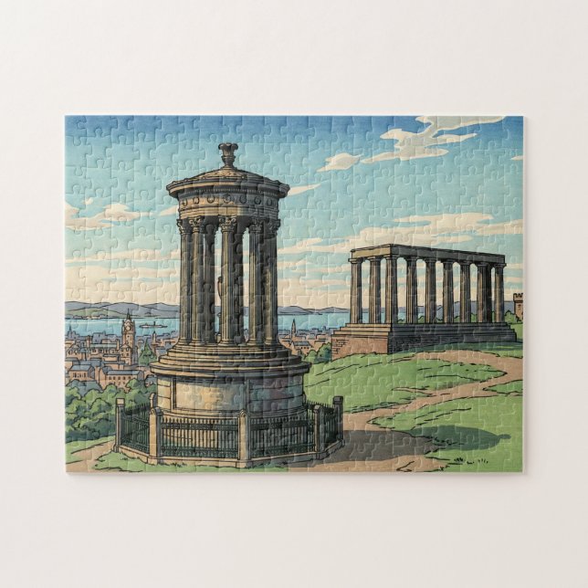 Quebra-cabeça Dugald Stewart Monument on Calton Hill  (Horizontal)