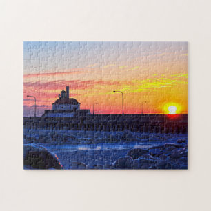 Quebra-cabeça Duluth Minnesota Lighthouse Sunrise