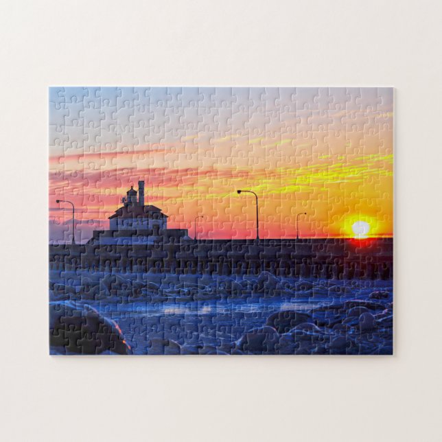 Quebra-cabeça Duluth Minnesota Lighthouse Sunrise (Horizontal)