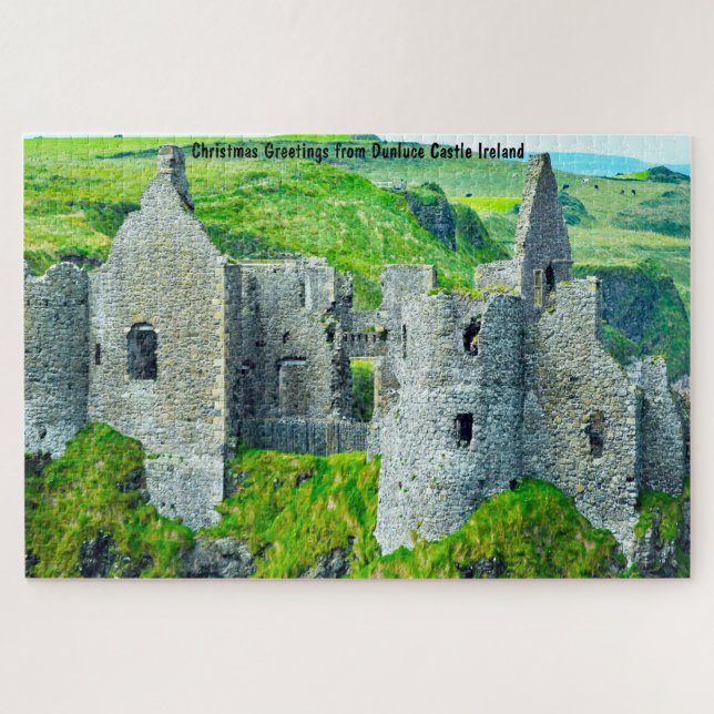 Quebra-cabeça Dunluce Castle Antrim Irlanda Jigsera Quebra-cabeç (Horizontal)