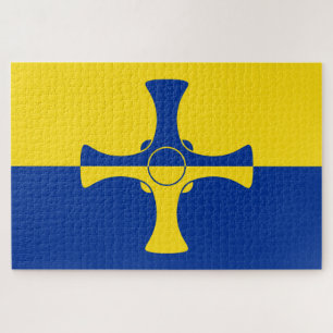Quebra-cabeça Durham Flag (County of England, Reino Unido)