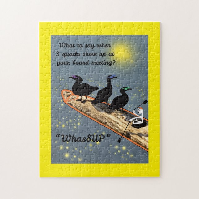 Quebra-cabeça "E aí" com patos no SUP board (Vertical)