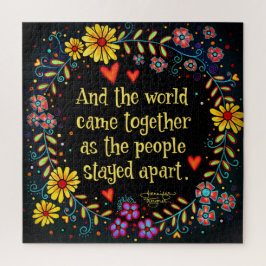 Quebra-cabeça E o mundo juntou-se à inspirividade