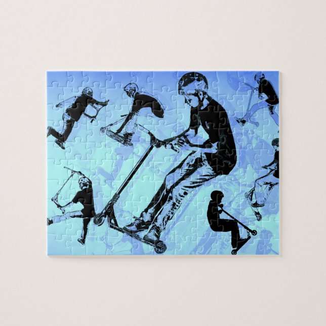 Quebra-cabeça É tudo sobre o Patinete! - Truques de Patinete (Horizontal)