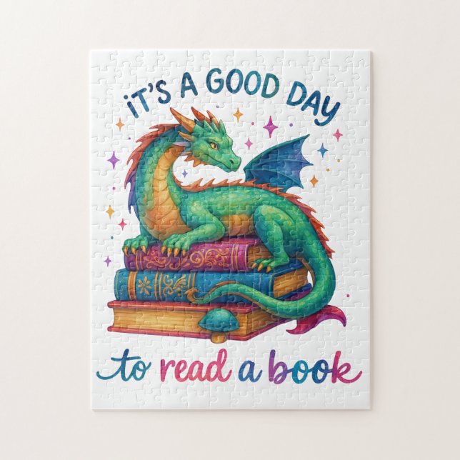 Quebra-cabeça É Um Bom Dia Ler Um Livro (Vertical)